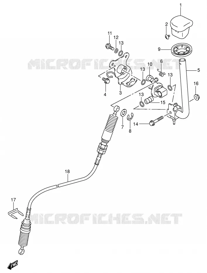 VERSNELLINGSPOOK (MODELE K1/K2) Suzuki QUAD 500 VINSON 2002  LT-F500FK2(E3/E28)