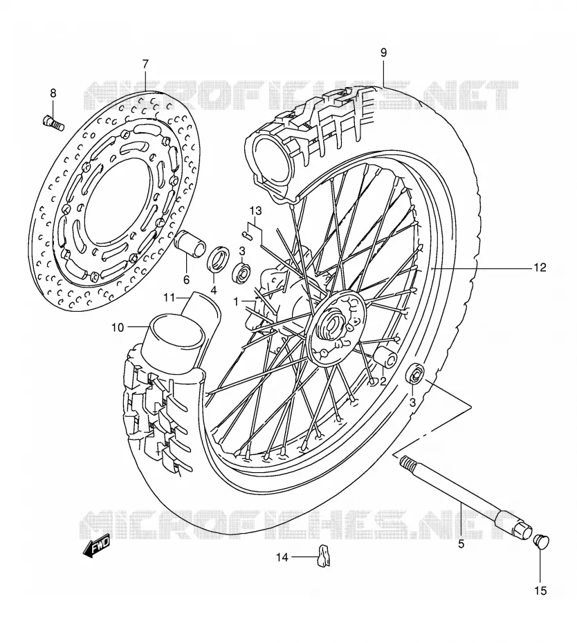 VOORWIEL Suzuki MOTO 650 FREEWIND 2001  XF650K1(E2)