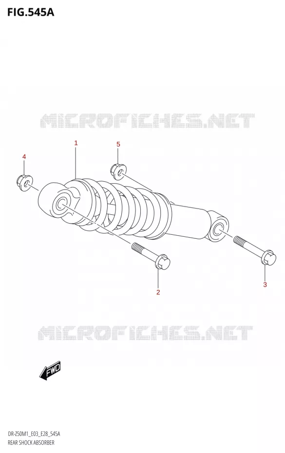 ACHTER SCHOKDEMPER Suzuki MOTO 50 DR 2021  DR-Z50 M1 (E03,E28,E33)