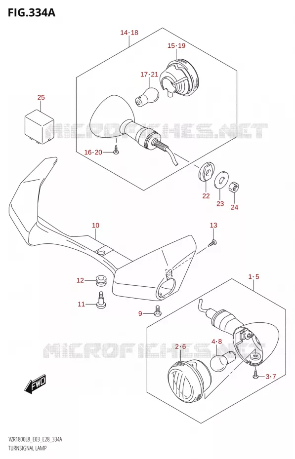 INDICATOREN (VZR1800:L8:E28) Suzuki MOTO 1800 BOULEVARD 2018  VZR1800 2018 L8 (E28)