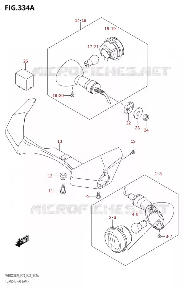 INDICATOREN (VZR1800:L9:E28) Suzuki MOTO 1800 BOULEVARD 2019  VZR1800 2019 L9 (E28)