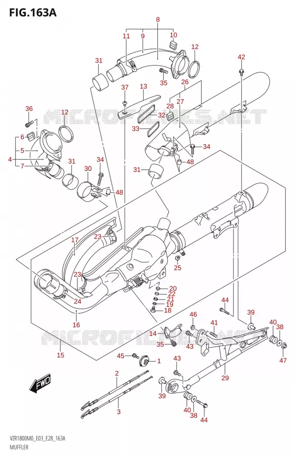 GELUIDDEMPER (VZR1800) Suzuki MOTO 1800 BOULEVARD 2020  VZR1800 M0 /​ VZR1800BZ M0 (E03,E28,E33)