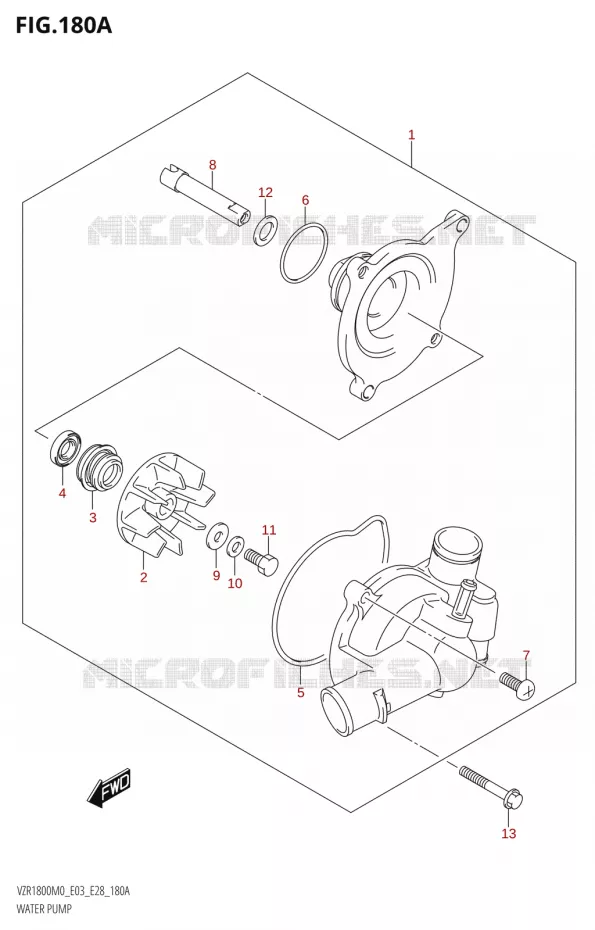 WATERPOMP Suzuki MOTO 1800 BOULEVARD 2020  VZR1800 M0 /​ VZR1800BZ M0 (E03,E28,E33)