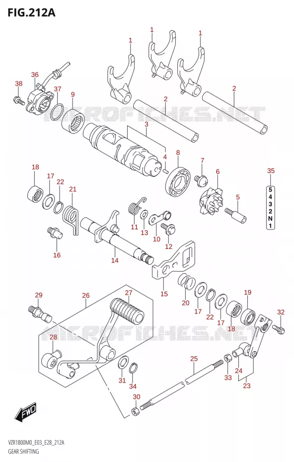 SCHAKELEN ASSY Suzuki MOTO 1800 BOULEVARD 2020  VZR1800 M0 /​ VZR1800BZ M0 (E03,E28,E33)