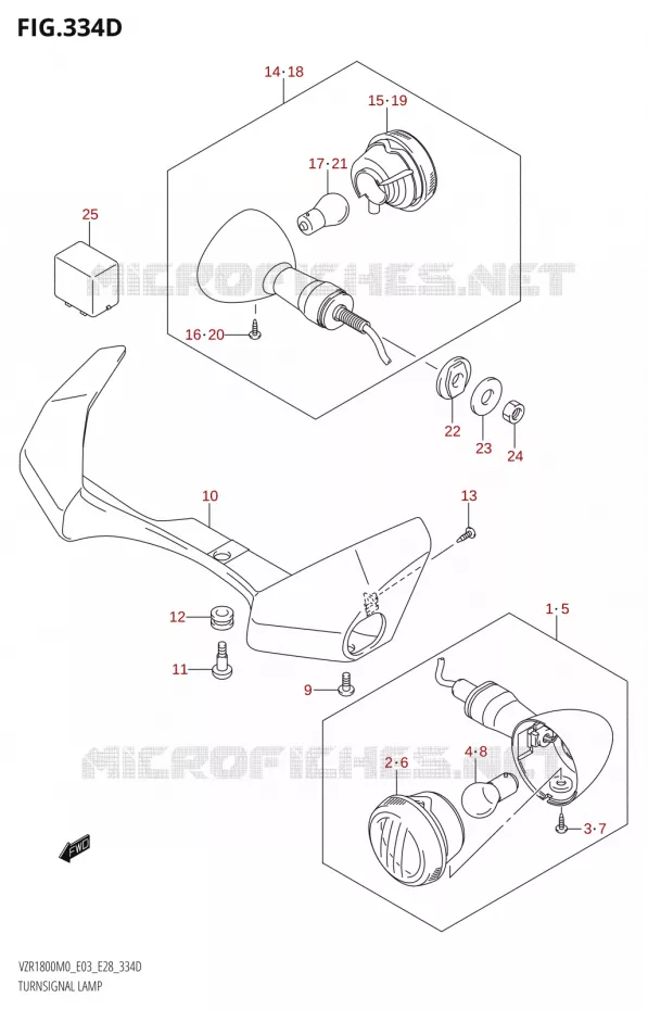 INDICATOREN (VZR1800BZ) Suzuki MOTO 1800 BOULEVARD 2020  VZR1800 M0 /​ VZR1800BZ M0 (E03,E28,E33)