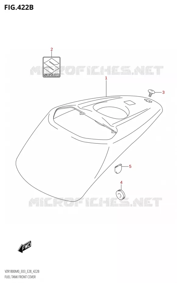FUEL TANK VOORKLEP (VZR1800BZ) Suzuki MOTO 1800 BOULEVARD 2020  VZR1800 M0 /​ VZR1800BZ M0 (E03,E28,E33)