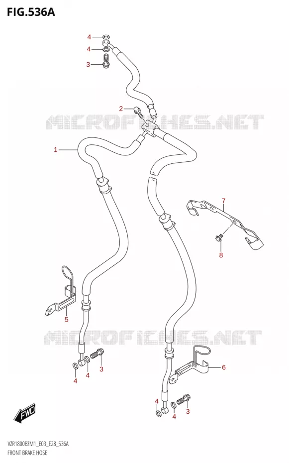 FRONT REMSLANG Suzuki MOTO 1800 BOULEVARD 2021  VZR1800BZ M1 (E03,E28,E33)