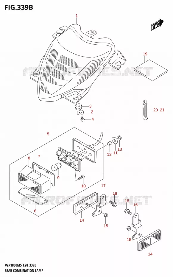 REAR COMBINATION LAMP (VZR1800) Suzuki MOTO 1800 BOULEVARD 2025  VZR1800 2025 M5 (E28)