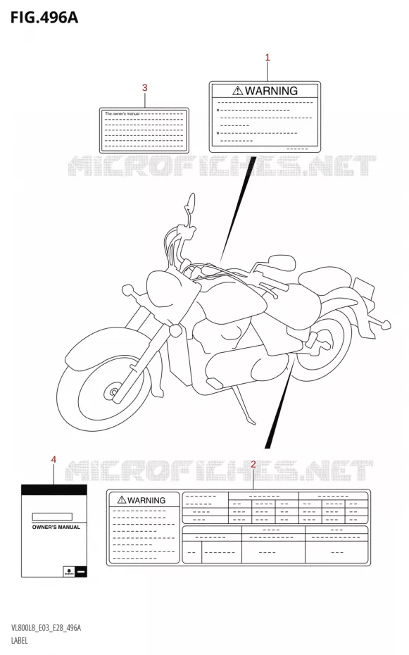 ETIKET (VL800:L8:E03) Suzuki MOTO 800 BOULEVARD 2018  VL800 2018 L8 (E28)