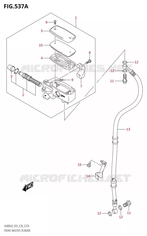 FRONT HOOFDREMCILINDER Suzuki MOTO 800 BOULEVARD 2018  VL800 2018 L8 (E28)