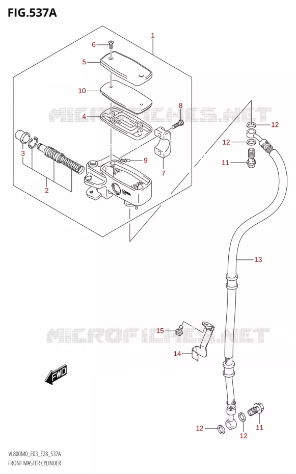 FRONT HOOFDREMCILINDER Suzuki MOTO 800 BOULEVARD 2020  VL800 2020 M0 (E28)