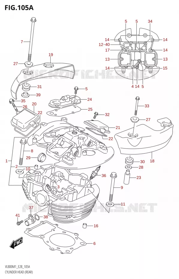 CILINDERKOP (REAR) Suzuki MOTO 800 BOULEVARD 2021  VL800 2021 M1 (E28)