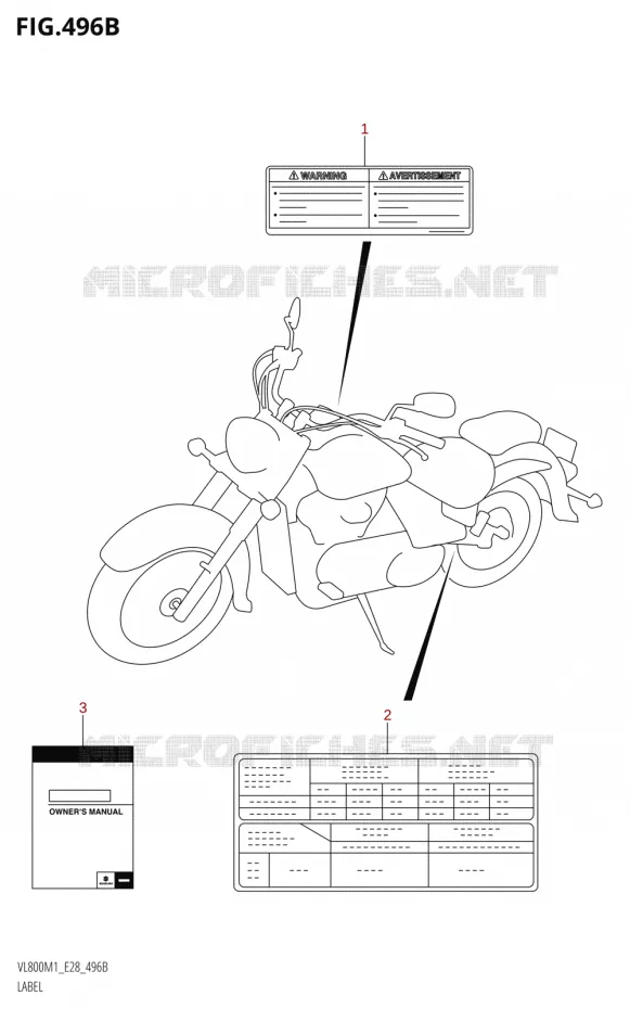 ETIKET (VL800T) Suzuki MOTO 800 BOULEVARD 2021  VL800 2021 M1 (E28)