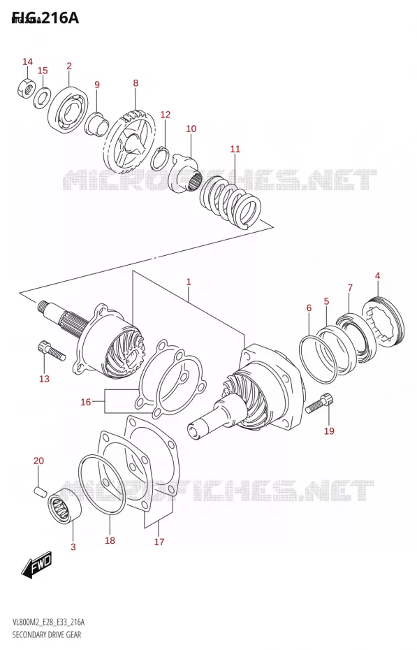AANDRIJFAS Suzuki MOTO 800 BOULEVARD 2022  VL800 2022 M2 (E28)