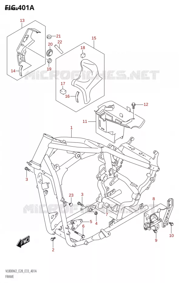 FRAME Suzuki MOTO 800 BOULEVARD 2022  VL800 2022 M2 (E28)