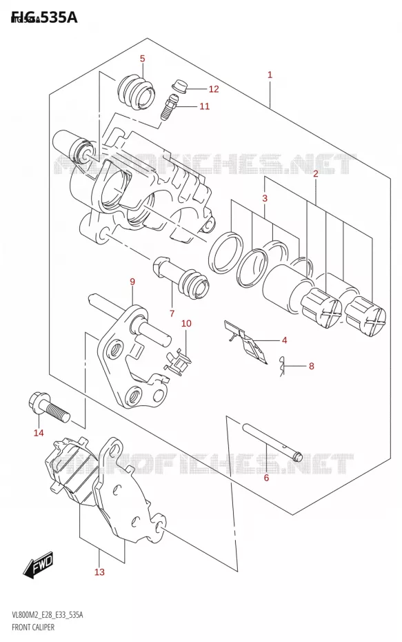 FRONT CALIPER Suzuki MOTO 800 BOULEVARD 2022  VL800 2022 M2 (E28)