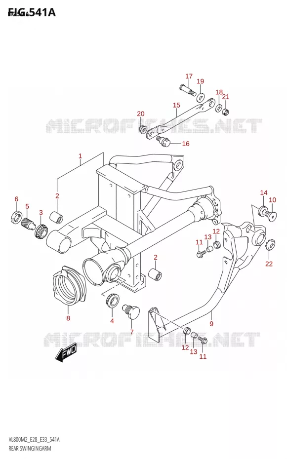 SWINGARM Suzuki MOTO 800 BOULEVARD 2022  VL800 2022 M2 (E28)
