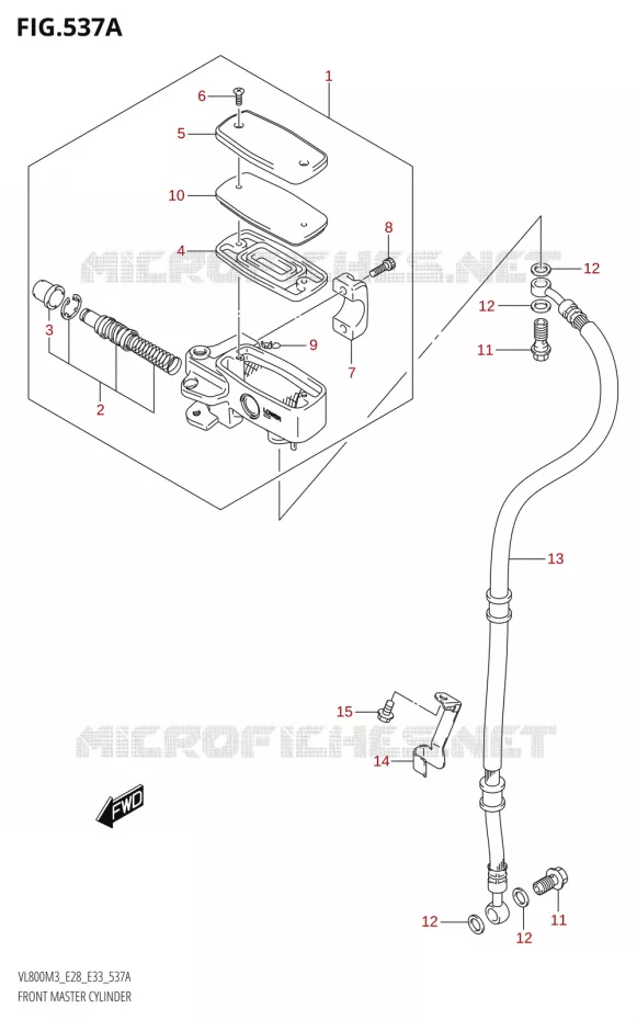 FRONT HOOFDREMCILINDER Suzuki MOTO 800 BOULEVARD 2023  VL800 2023 M3 (E28)