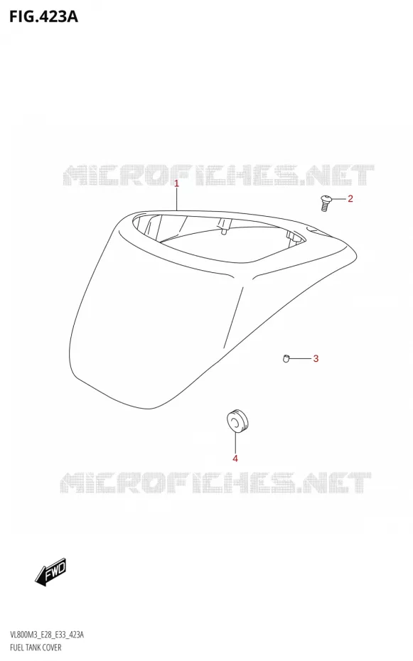 FUEL TANK COVER Suzuki MOTO 800 BOULEVARD 2023  VL800 2023 M3 (E28)