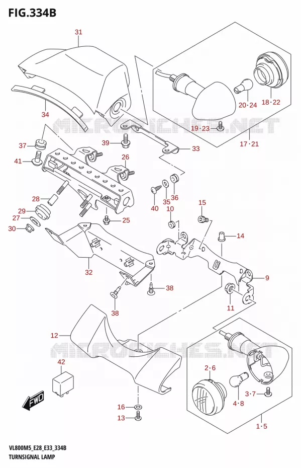 INDICATOREN (E28) Suzuki MOTO 800 BOULEVARD 2025  VL800 2025 M5 (E28)