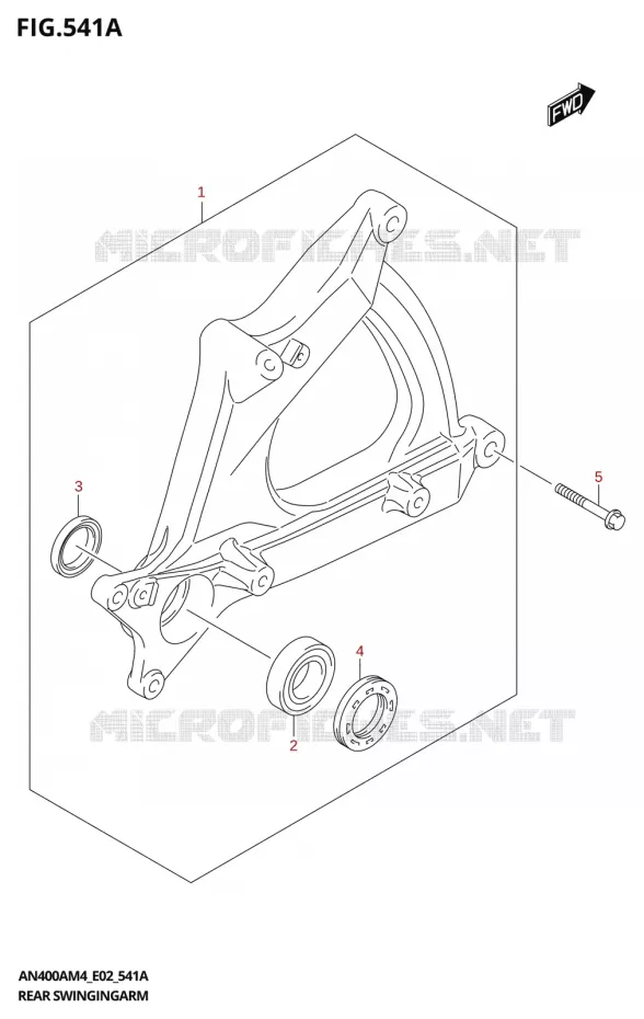SWINGARM Suzuki SCOOTER 400 BURGMAN 2024  AN400A 2024 M4 (E19)