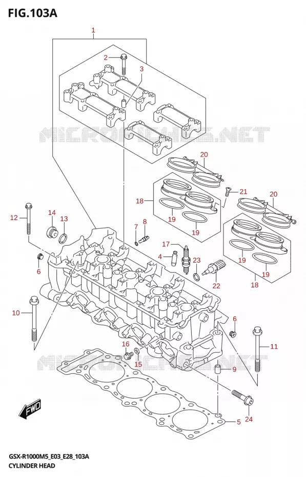 CILINDERKOP Suzuki MOTO 1000 GSX-R 2025  GSX-R1000A 2025 M5 (E28)