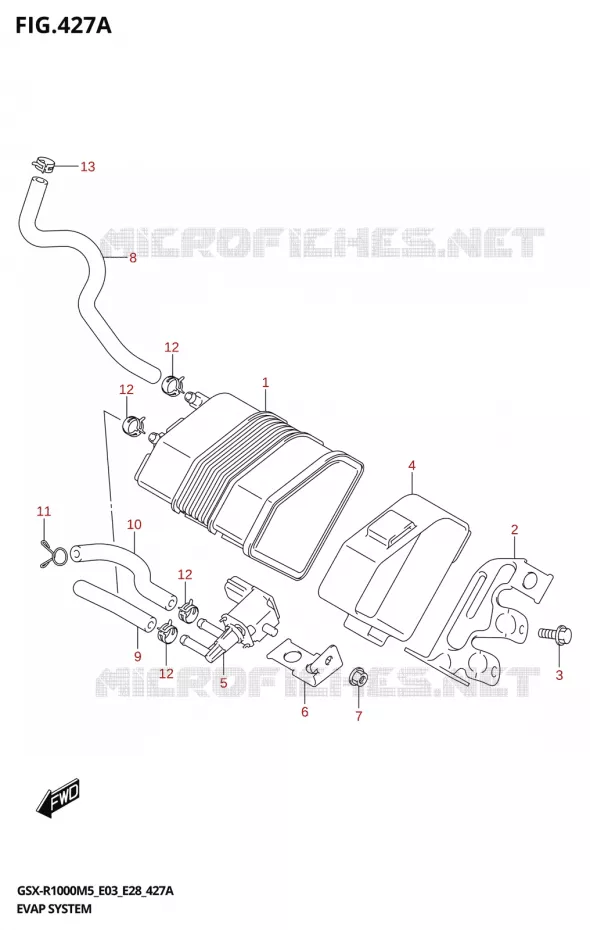 FUEL EVAP SYSTEM Suzuki MOTO 1000 GSX-R 2025  GSX-R1000A 2025 M5 (E28)