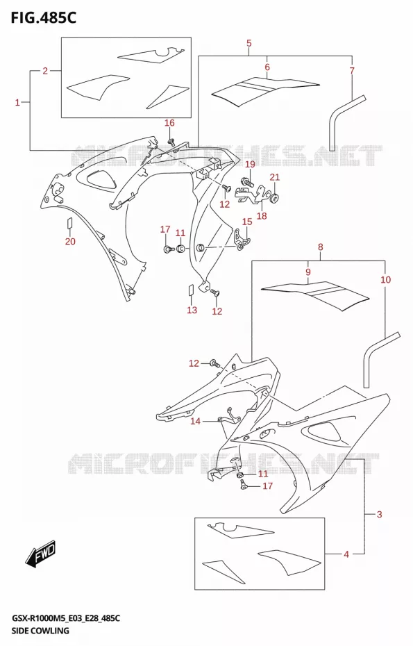 SIDE KUIP (GSX-R1000RZA) Suzuki MOTO 1000 GSX-R 2025  GSX-R1000A 2025 M5 (E28)