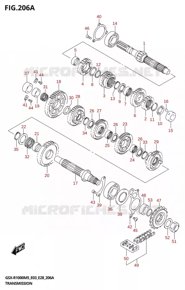 TRANSMISSION Suzuki MOTO 1000 GSX-R 2025  GSX-R1000A 2025 M5 (E28)