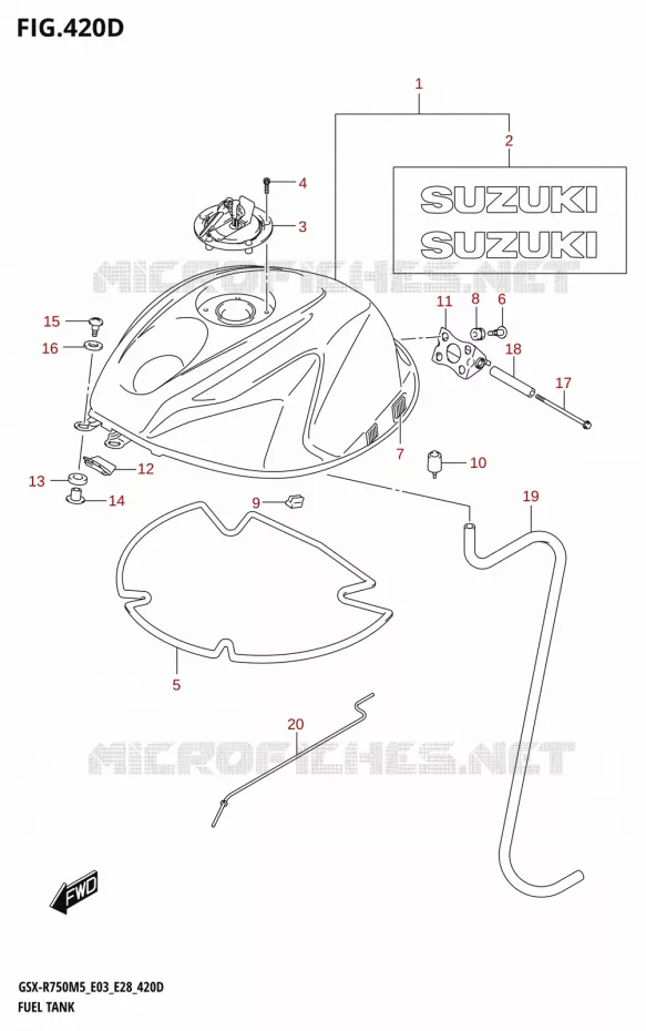 BENZINETANK (GSX-R750Z:E33) Suzuki MOTO 750 GSX-R 2025  GSX-R750 2025 M5 (E28)