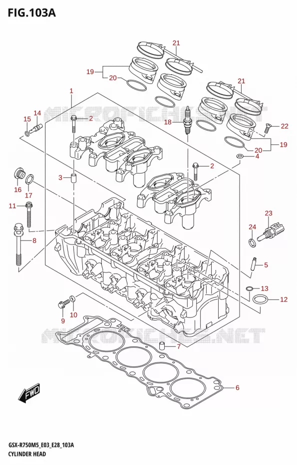 CILINDERKOP Suzuki MOTO 750 GSX-R 2025  GSX-R750 2025 M5 (E28)