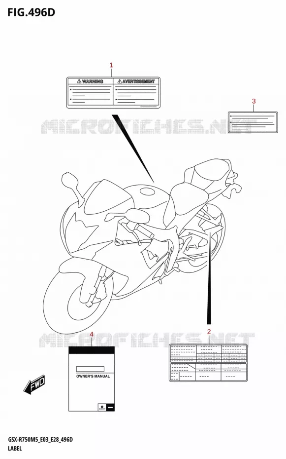 ETIKET (E28) Suzuki MOTO 750 GSX-R 2025  GSX-R750 2025 M5 (E28)
