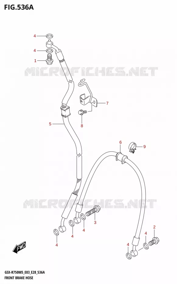 FRONT REMSLANG Suzuki MOTO 750 GSX-R 2025  GSX-R750 2025 M5 (E28)
