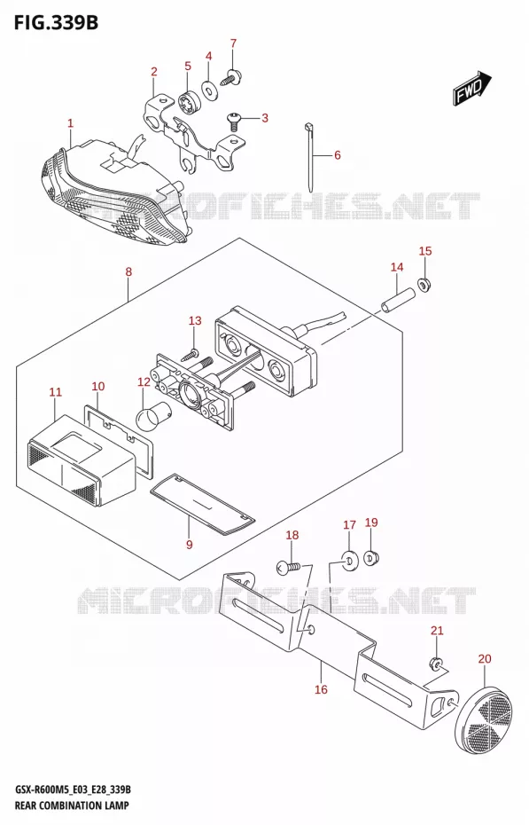 ACHTERLICHT Suzuki MOTO 600 GSX-R 2025  GSX-R600 2025 M5 (E28)