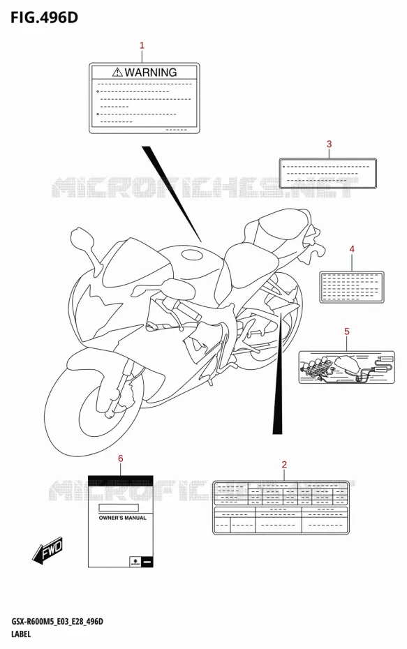ETIKET (E33) Suzuki MOTO 600 GSX-R 2025  GSX-R600 2025 M5 (E28)