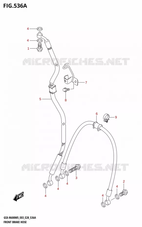 FRONT REMSLANG Suzuki MOTO 600 GSX-R 2025  GSX-R600 2025 M5 (E28)