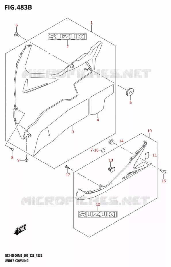 ONDER COWLING (GSX-R600Z) Suzuki MOTO 600 GSX-R 2025  GSX-R600 2025 M5 (E28)