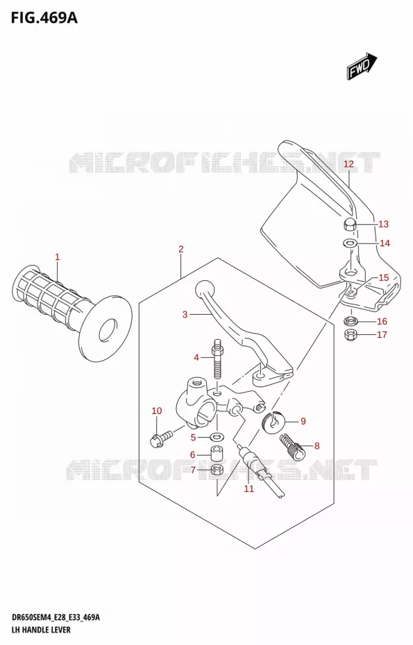 KOPPELINGSHEVEL - HEVELGRIP Suzuki MOTO 650 DR 2024  DR650SE 2024 M4 (E28)
