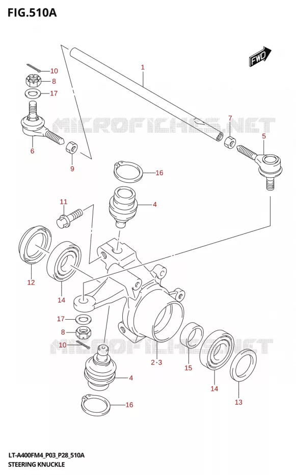 STUURINRICHTINGS - HUB Suzuki QUAD 400 KINGQUAD 2024  LT-A400F 2024 M4 (P28)