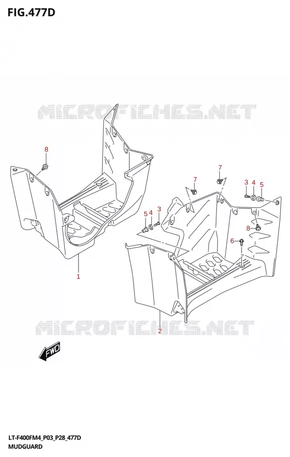 SPATBORD Suzuki QUAD 400 KINGQUAD 2024  LT-F400F 2024 M4 (P28)