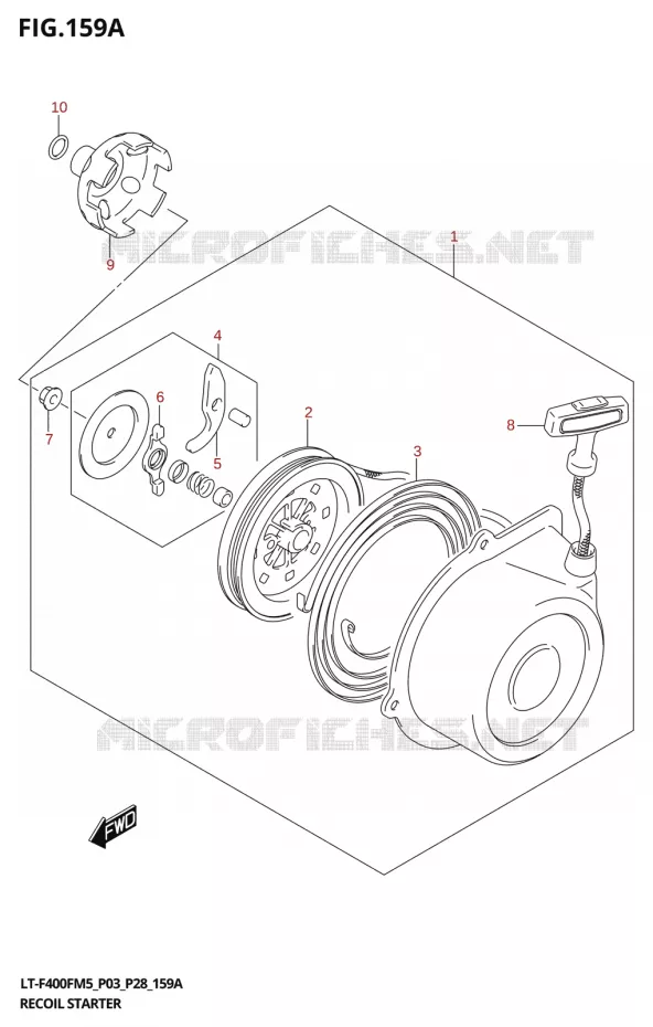 TERUGLOOPSTARTER Suzuki QUAD 400 KINGQUAD 2025  LT-F400F 2025 M5 (P28)