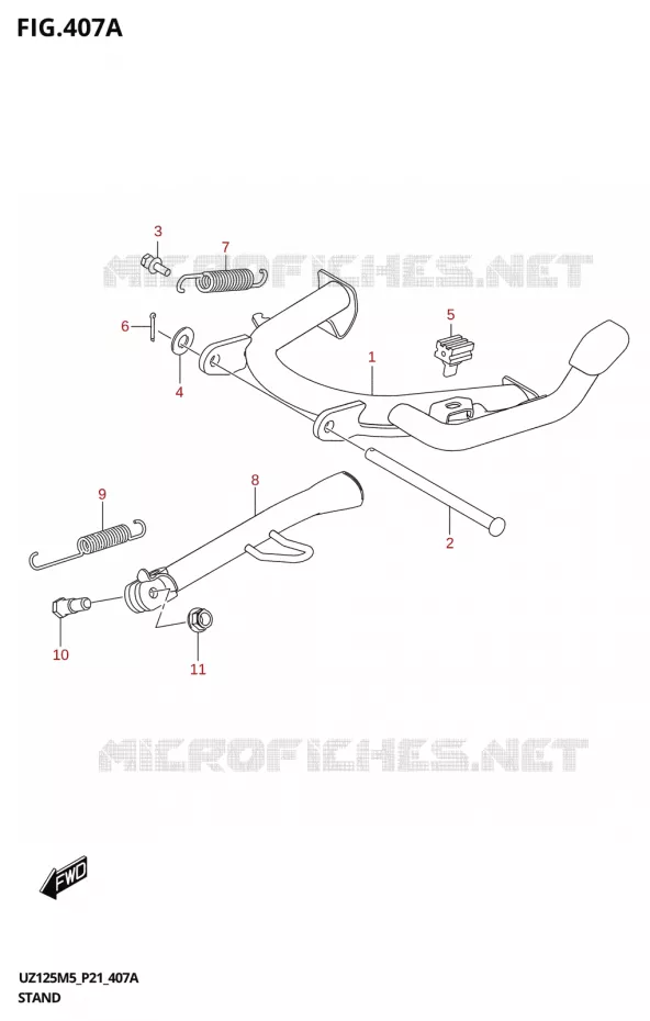 STAND Suzuki SCOOTER 125 ADDRESS 2025  UZ125M5 P21 2025 M5 (P21)