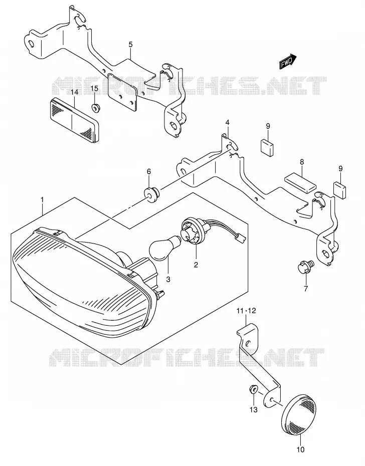 ACHTERLICHT (MODELE K5/K6) Suzuki QUAD 250 OZARK 2004  LT-F250K4(E3/E28)