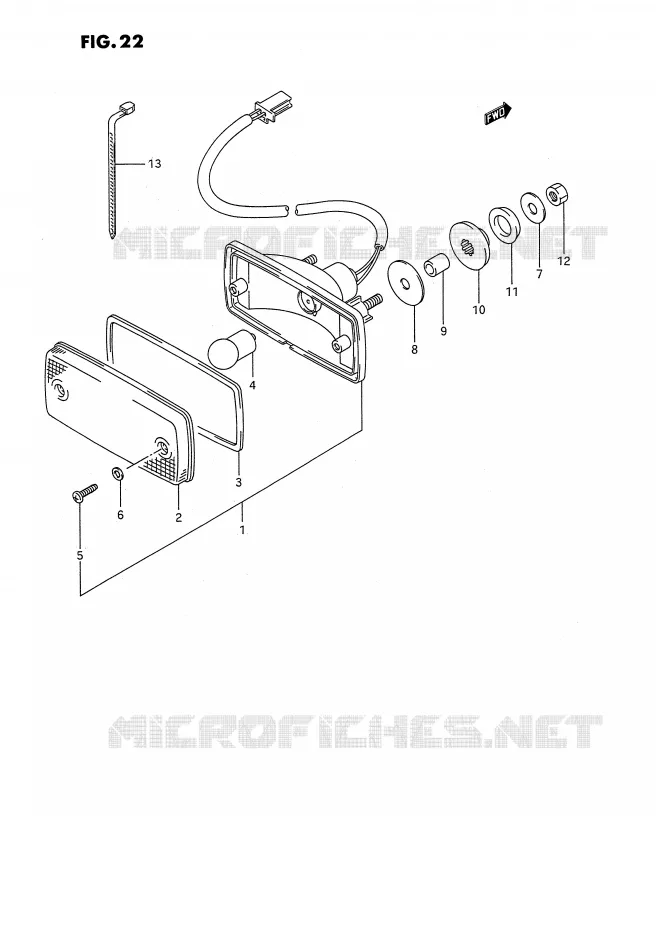 ACHTERLICHT Suzuki QUAD 160 OZARK 1990  LT-F160L(P2)
