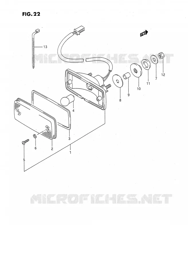 ACHTERLICHT Suzuki QUAD 160 OZARK 1990  LT-F160L(P3)