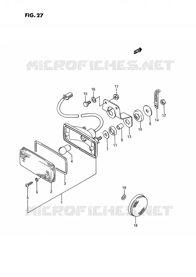 ACHTERLICHT Suzuki QUAD 250 KINGQUAD 1987  LT-F4WDH(E2)