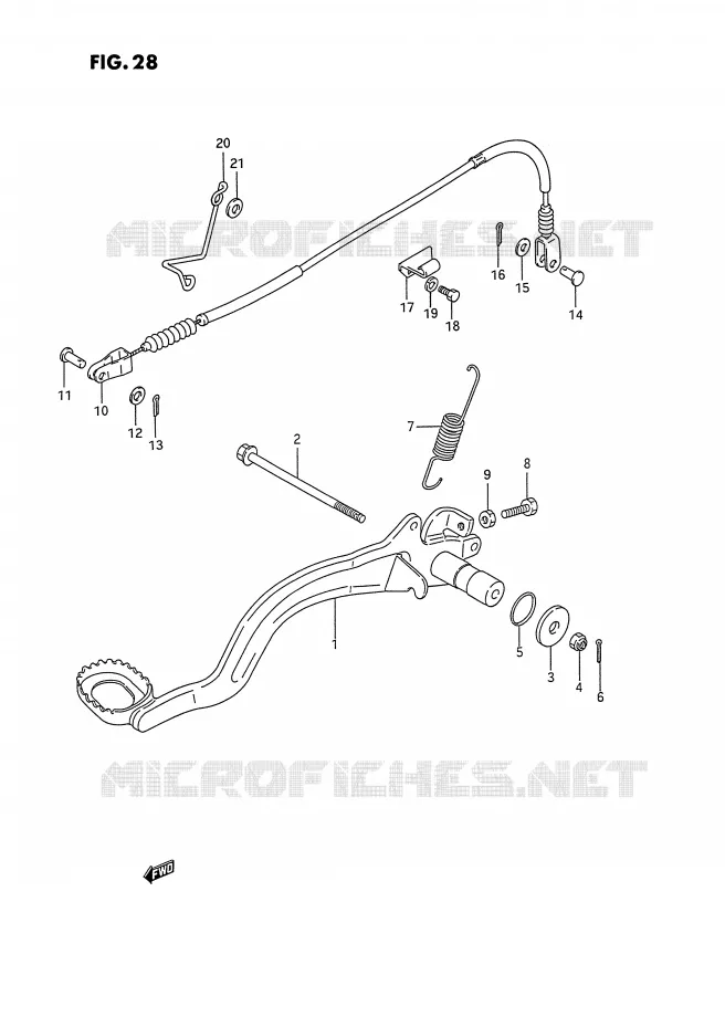 ACHTERREM Suzuki QUAD 250 OZARK 1991  LT-F250M(E28)