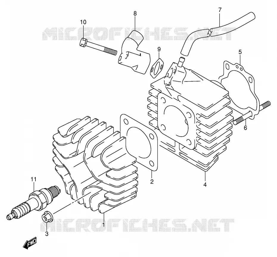 CILINDER Suzuki QUAD 50 MINIQUAD-SPORT 2002  LT-A50K2(P3/P28)