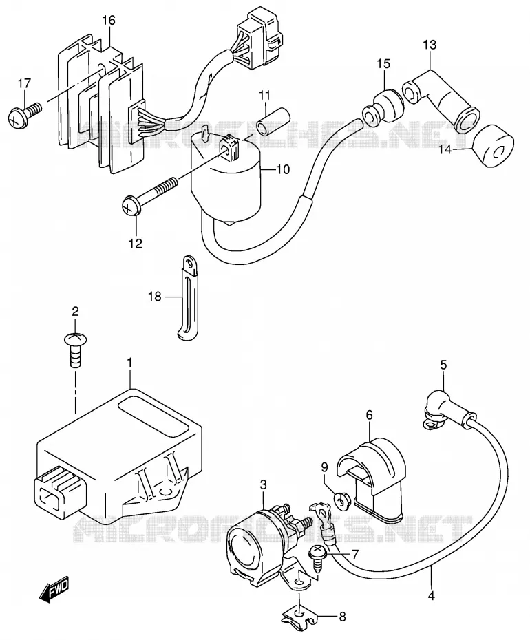 ELEKTRISCH Suzuki QUAD 160 OZARK 2004  LT-F160K4(P24)