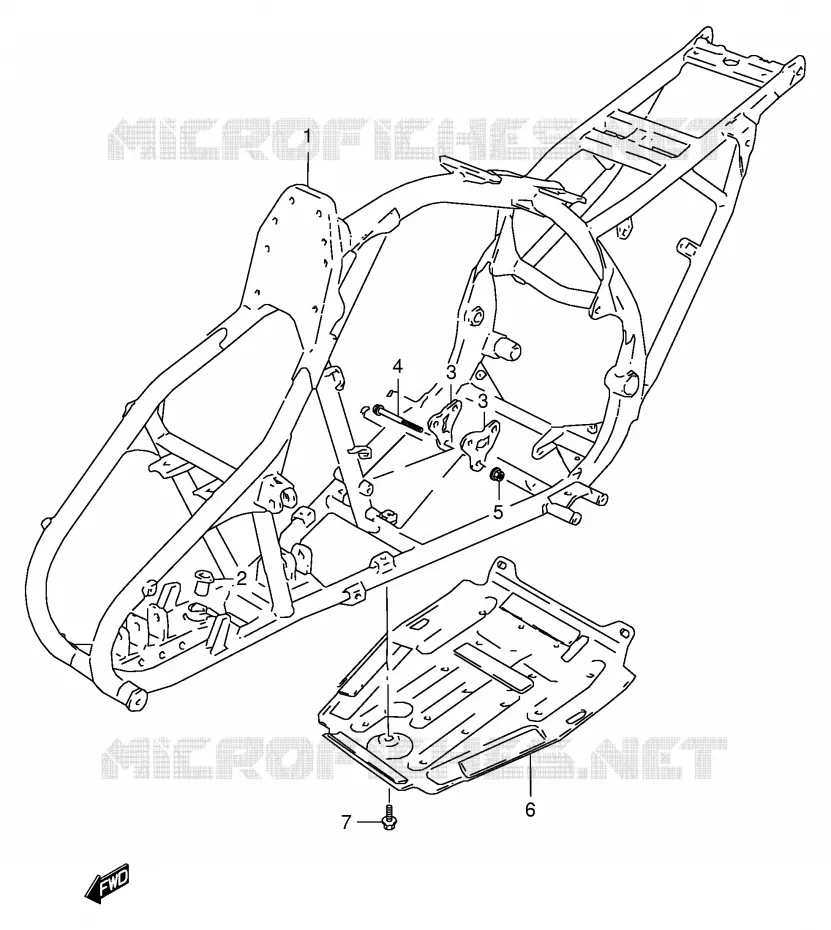 FRAME Suzuki QUAD 160 OZARK 2000  LT-F160Y(P24)